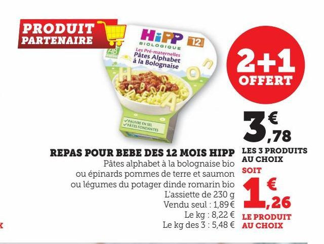 REPAS POUR BEBE DES 12 MOIS HIPP