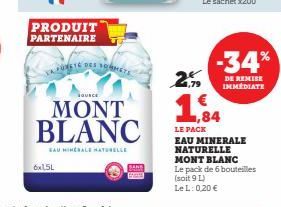 EAU MINERALE NATURELLE MONT BLANC 