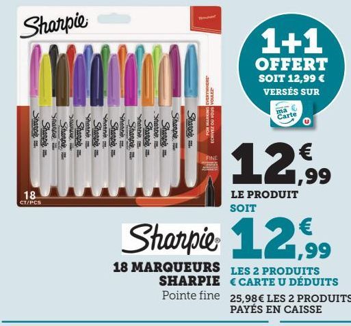 18 MARQUEURS SHARPIE