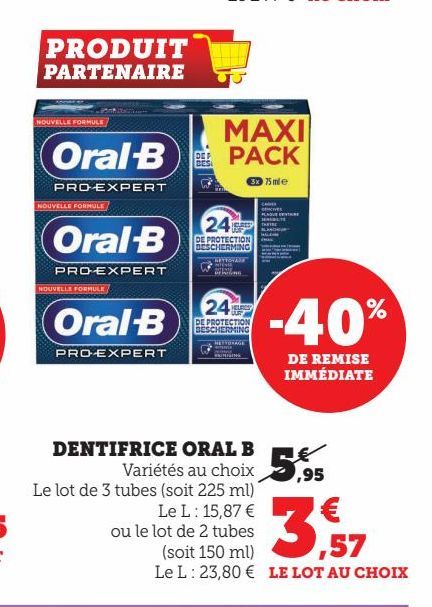 DENTIFRICE ORAL B  