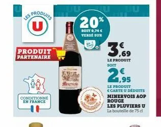 minervois aop rouge  les pluviers u 