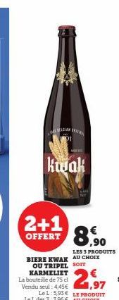 BIERE KWAK OU TRIPEL KARMELIET