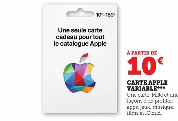 CARTE APPLE VARIABLE