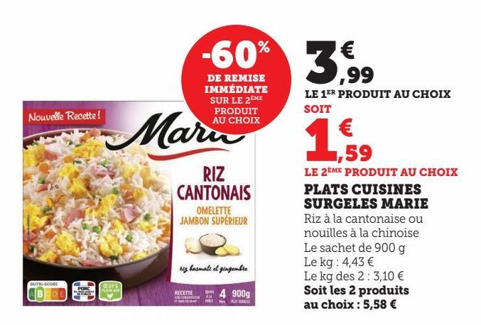 PLATS CUISINES SURGELES MARIE