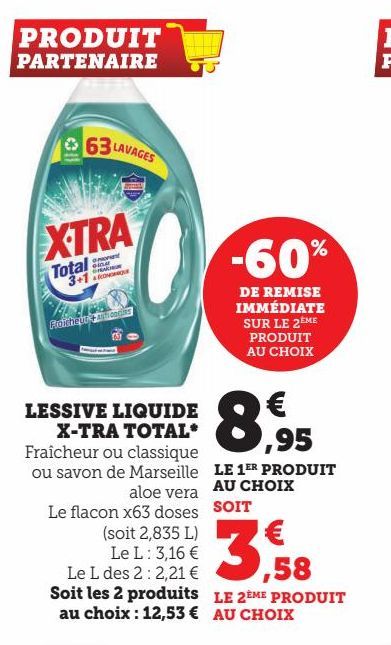 LESSIVE LIQUIDE X-TRA TOTAL 