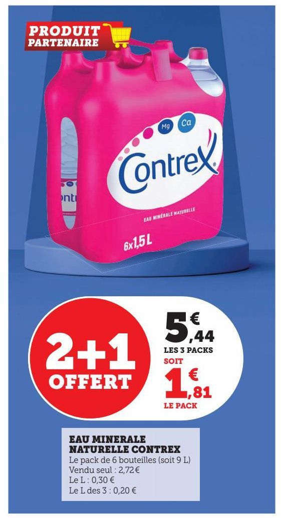 EAU MINERALE NATURELLE CONTREX  