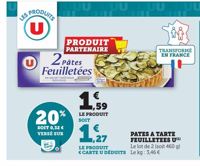 PATES A TARTE FEUILLETEES U