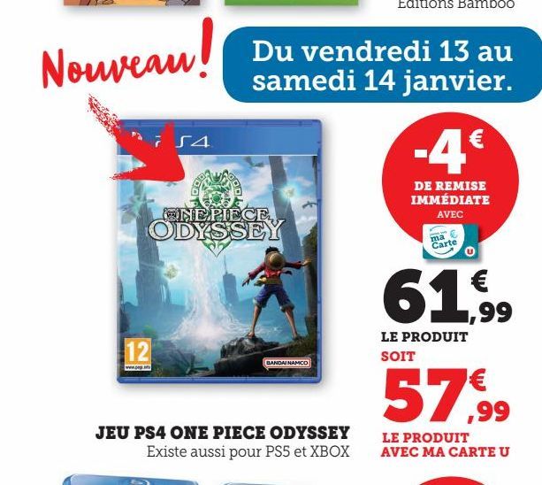 JEU PS4 ONE PIECE ODYSSEY