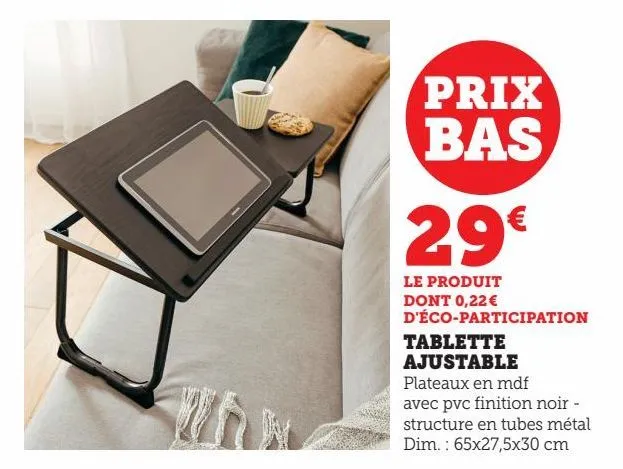 tablette ajustable