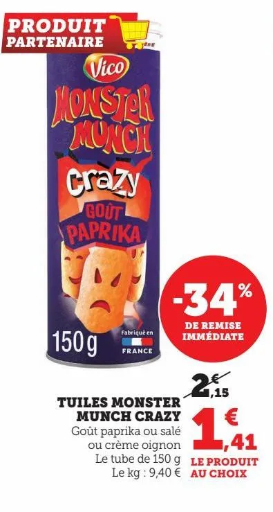 tuiles monster munch crazy