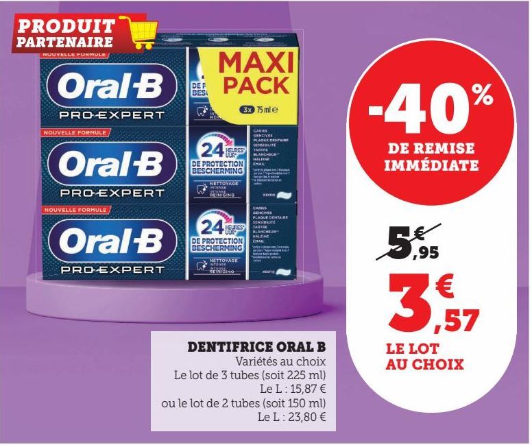 DENTIFRICE ORAL B 