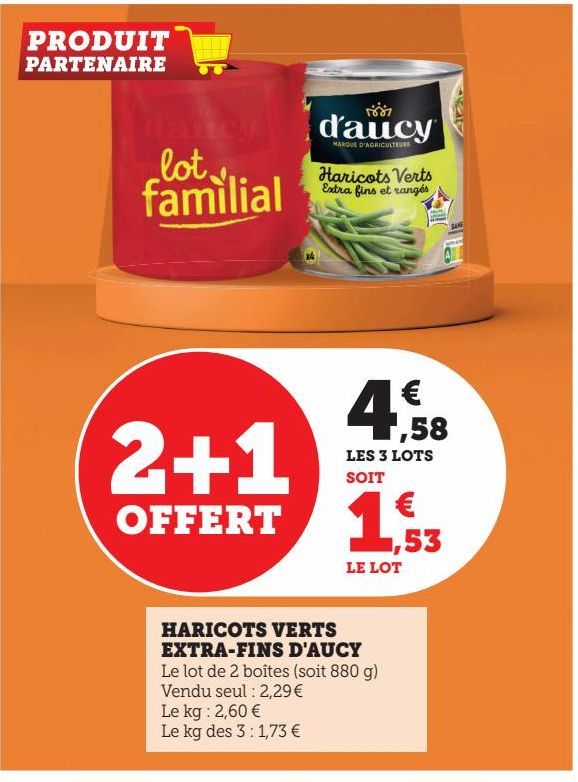 HARICOTS VERTS EXTRA-FINS D'AUCY