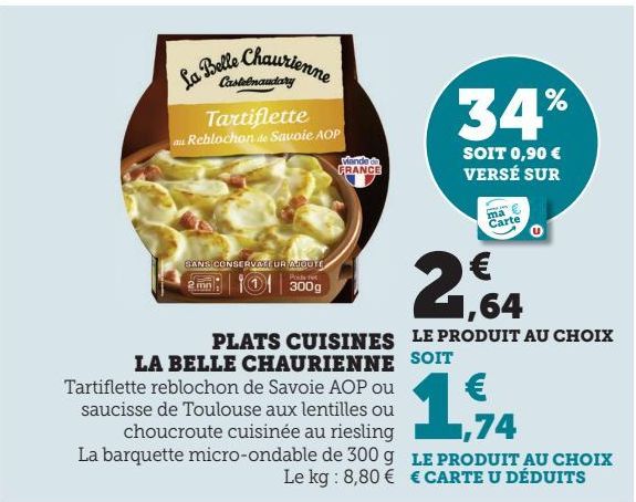 PLATS CUISINES LA BELLE CHAURIENNE 