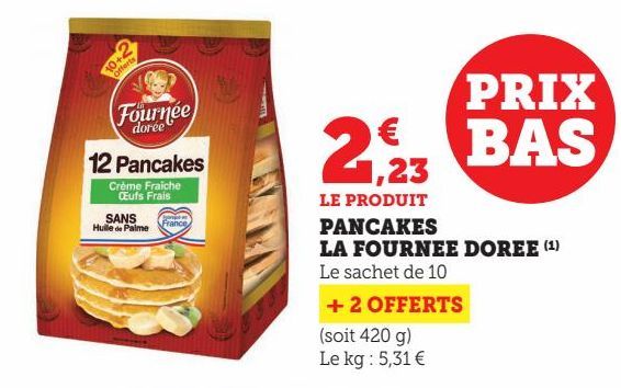 PANCAKES LA FOURNEE DOREE