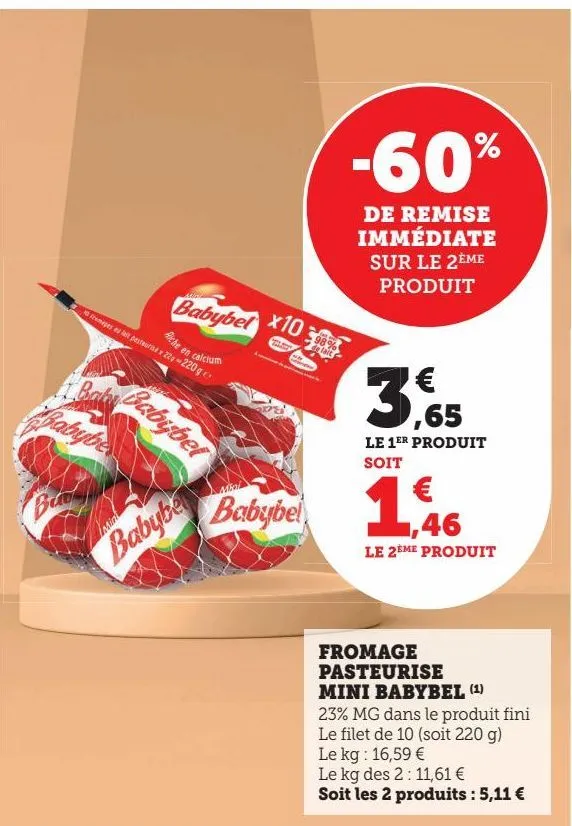 fromage pasteurise mini babybel 
