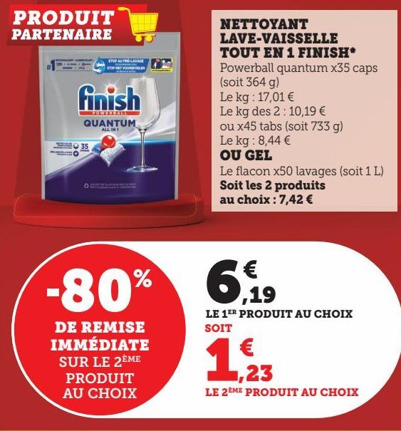 NETTOYANT LAVE-VAISSELLE TOUT EN 1 FINISH