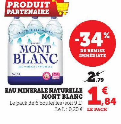 EAU MINERALE NATURELLE MONT BLANC