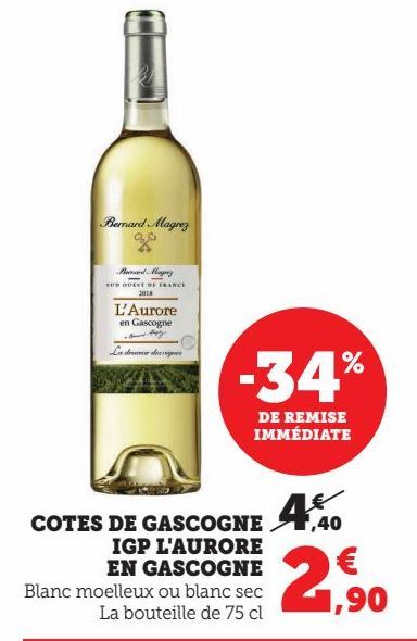 COTES DE GASCOGNE IGP L'AURORE EN GASCOGNE