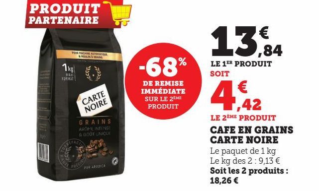 CAFE EN GRAINS CARTE NOIRE