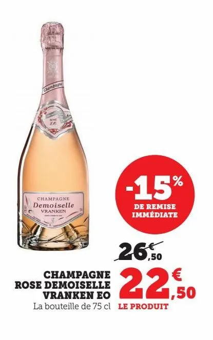 champagne rose demoiselle vranken eo
