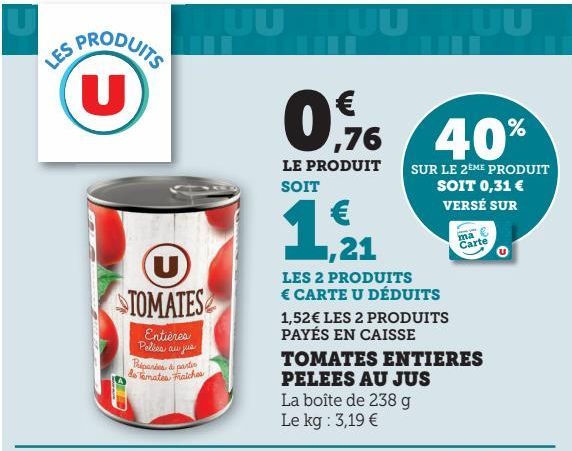 TOMATES ENTIERES PELEES AU JUS