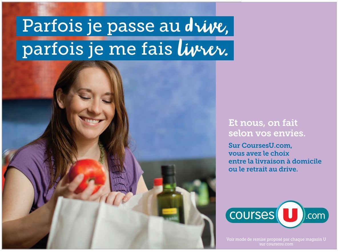 Parfois je passe au drive, parfois je me fais livrer.