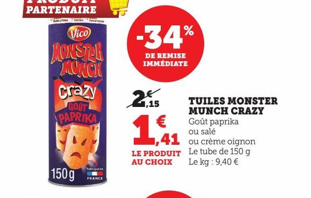TUILES MONSTER MUNCH CRAZY