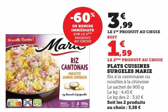 PLATS CUISINES SURGELES MARIE 