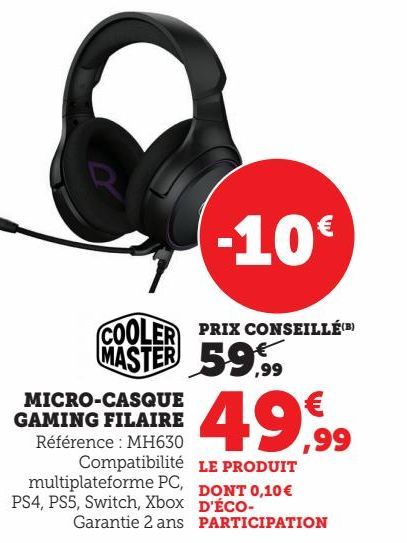 MICRO-CASQUE GAMING FILAIRE