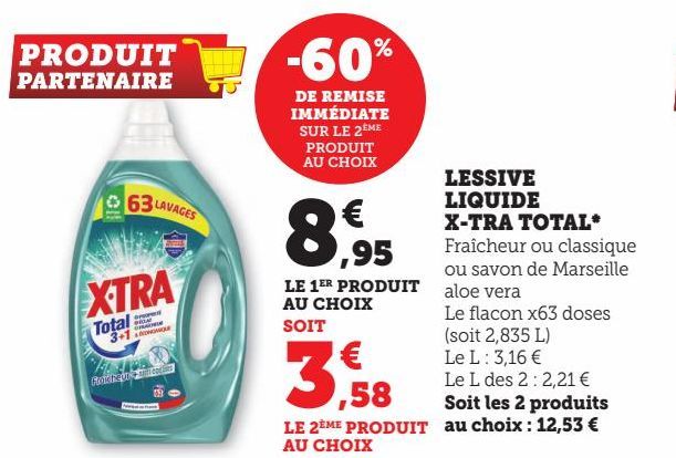 LESSIVE LIQUIDE X*TRA TOTAL