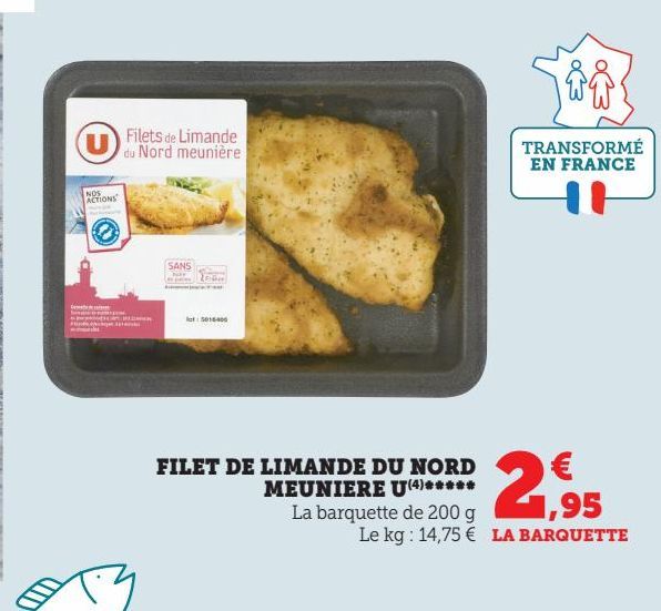 FILET DE LIMANDE DU NORD MEUNIERE U(4)*****