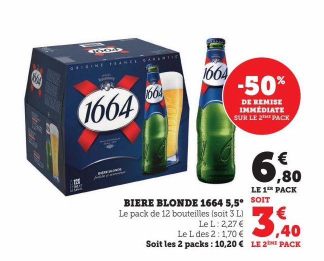 BIERE BLONDE 1664  5.5°