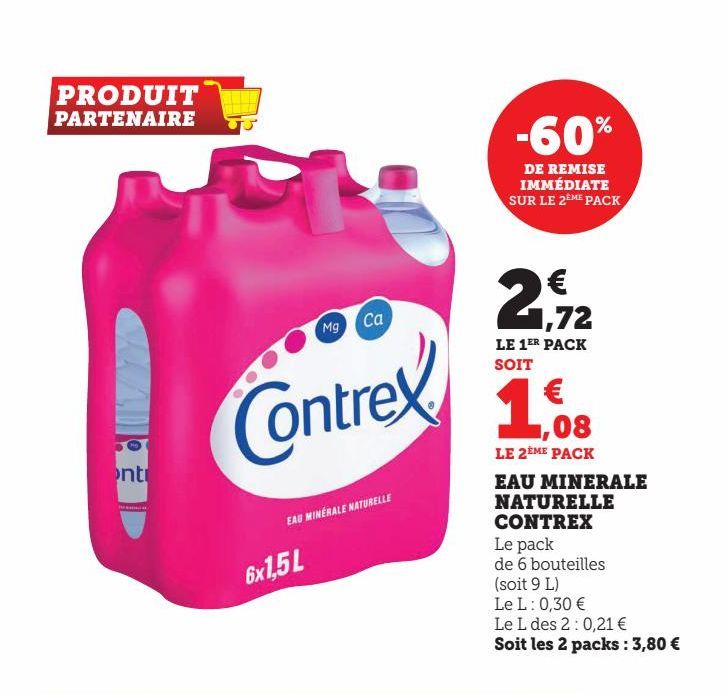 EAU MINERALE NATURELLE CONTRX