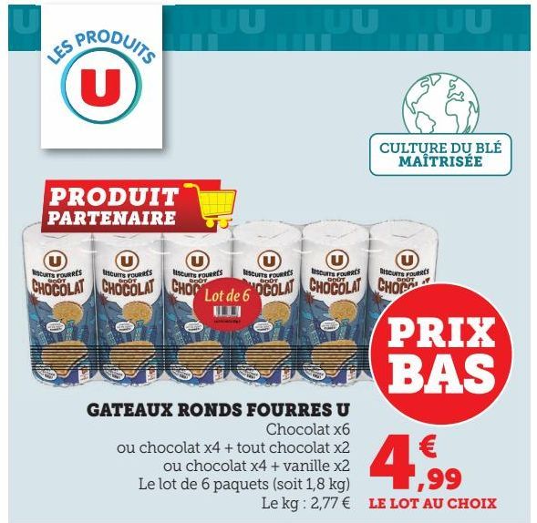 GATEAUX RONDS FOURRES U