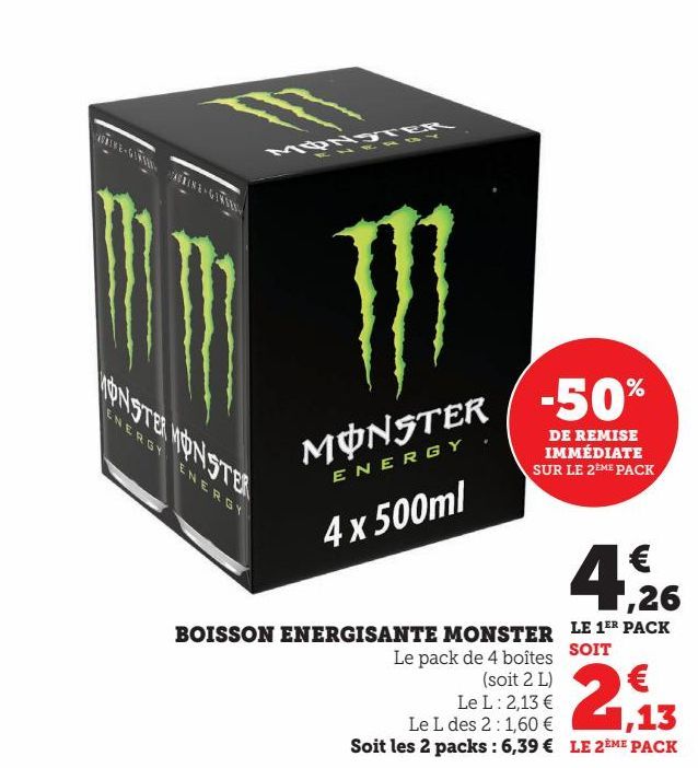 BOISSON ENERGISANR MONSTER 