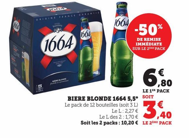 BIERE BLONDE 1664  5.5°