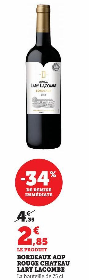 BORDEAUX AOP ROUGE CHATEAU LARY LACOMBE