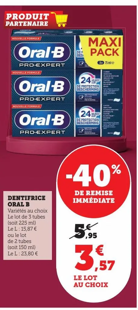 dentifrice oral b