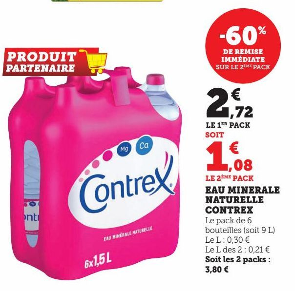 EAU MINERALE NATURELLE CONTREX 