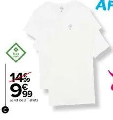ng  14%9 €  999  le lot de 2 t-shirts  