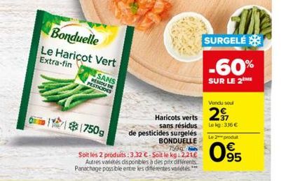 haricots verts Bonduelle