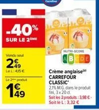 crème carrefour