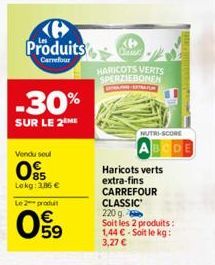 haricots verts Carrefour