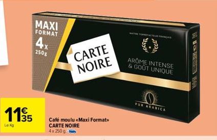 café moulu Carte noire