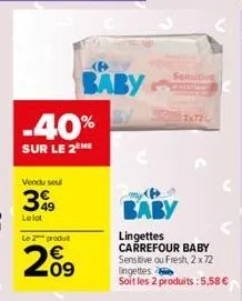 lingettes carrefour