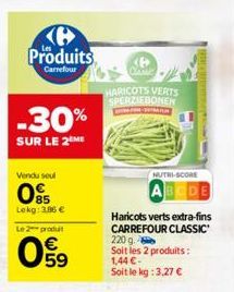 haricots verts Carrefour