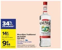 rhum blanc Old Nick