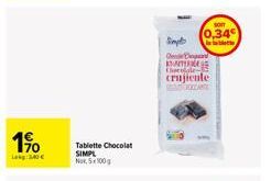 1⁹0  Lokg: 340 €  Tablette Chocolat SIMPL Nox, 5x100 g  Simpto Ord KATE Chocolate crujiente  ROCCAN  SOFT  0,34€ 