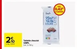 n  2%  lek 430€  tablette chocolat simpl lat, 5100g  ထိုင်း  lait melk leche  soit  0,42€  tablette 