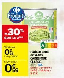 haricots verts Carrefour